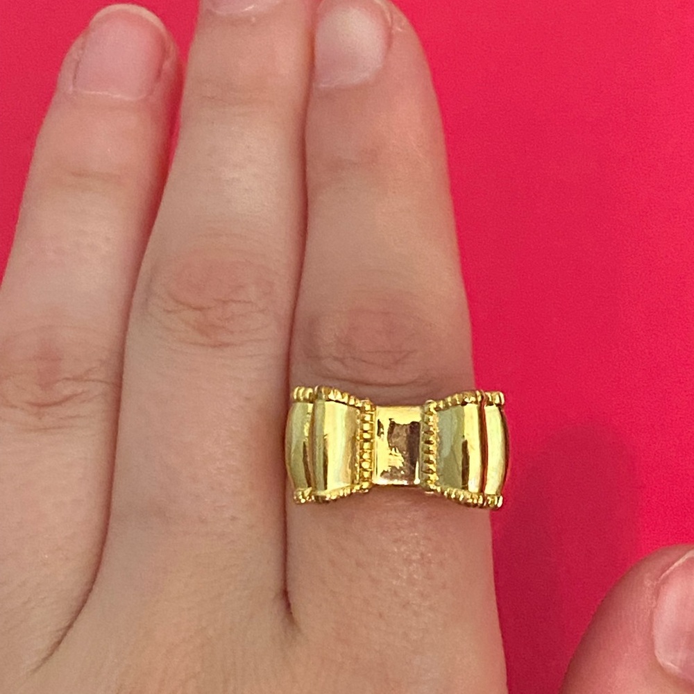Kate Spade Gold Bow Ring size 7